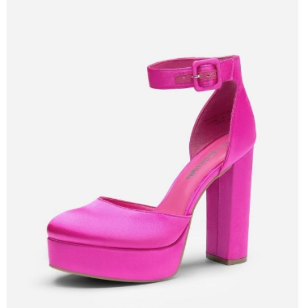 Platform Ankle Strap High Heel Pump Size 8.5 - Picture 2 of 7